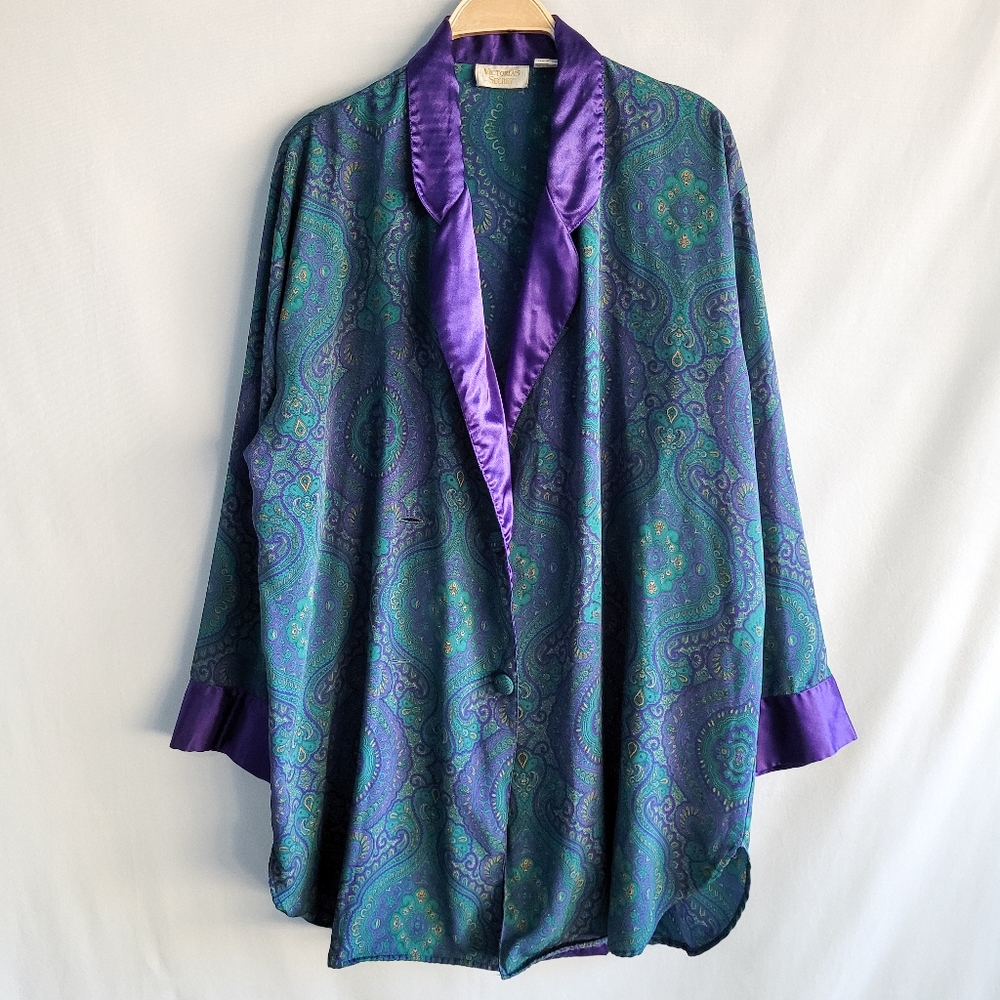 Vintage Victoria's Secret Satin Pajama Top Size L